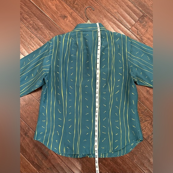 Debra DeRoo Silk Pants Set Women’s Size L Embroidered Button Down Artsy Artist - Picture 13 of 16